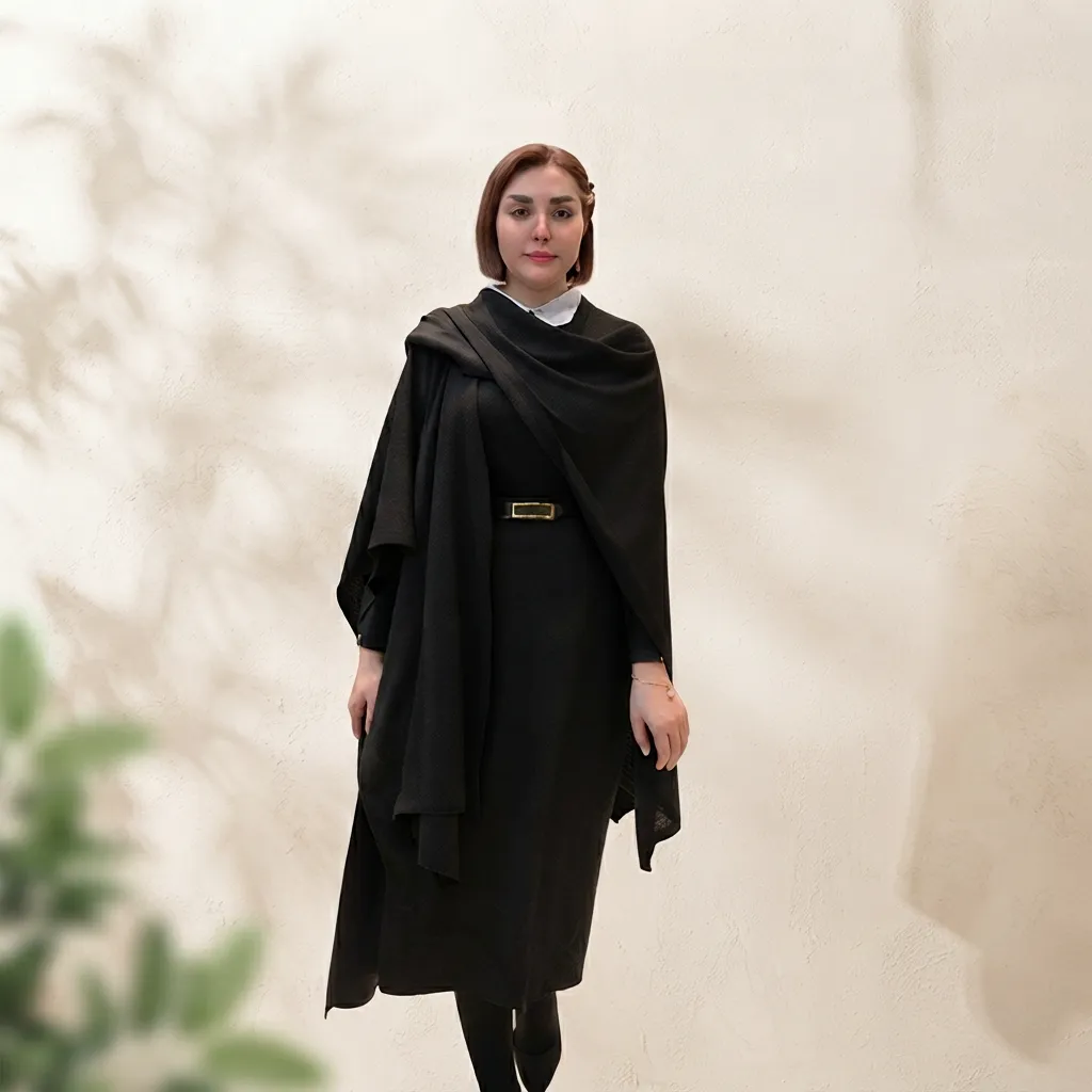 پانچو فری سایز مشکی زنانه